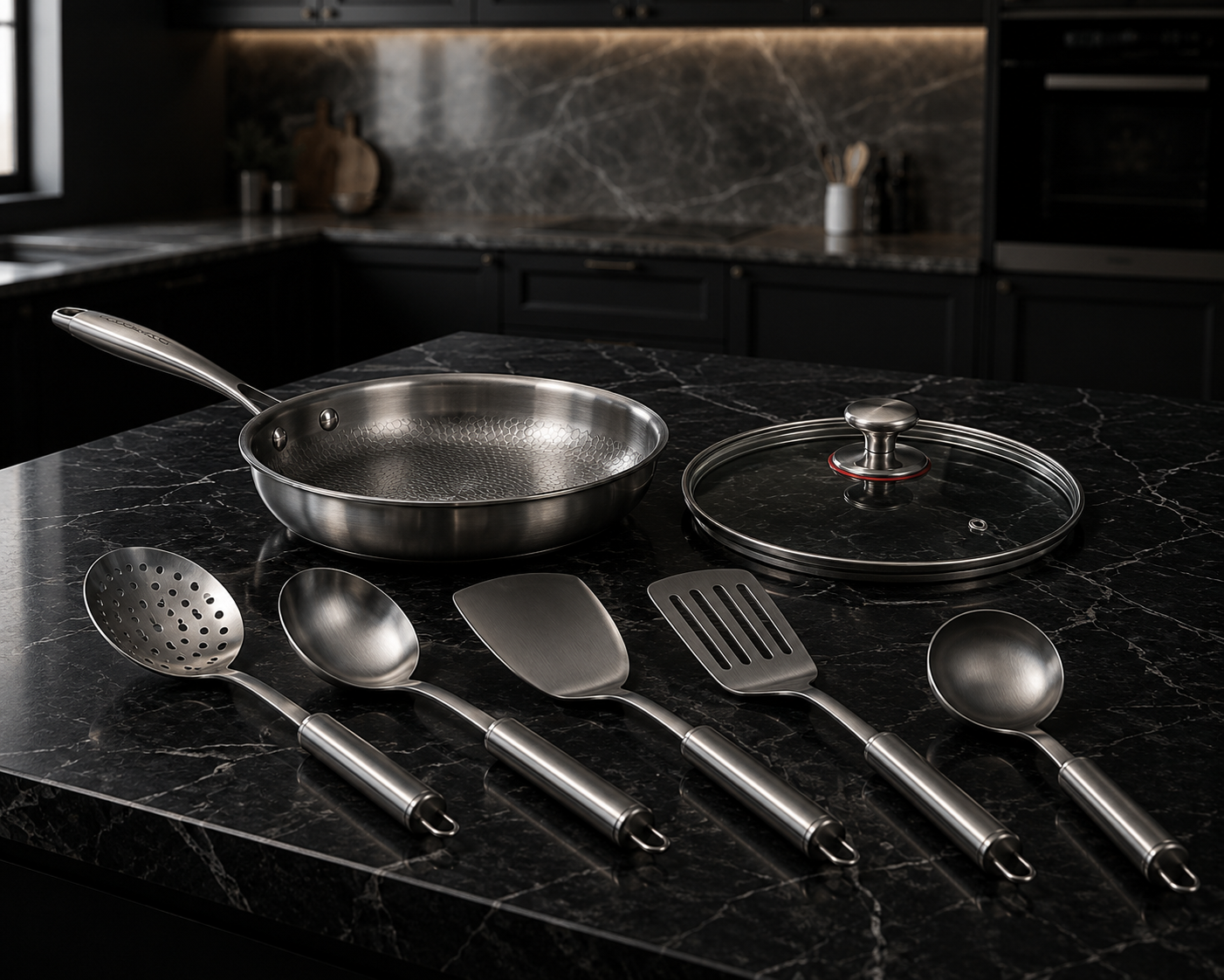 Titanium Pan & Utensils Set