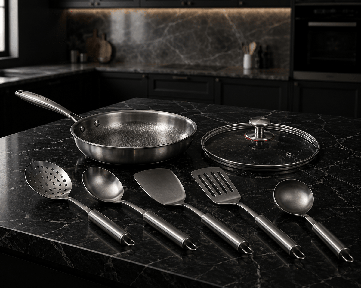 Titanium Pan & Utensils Set - Cooklico