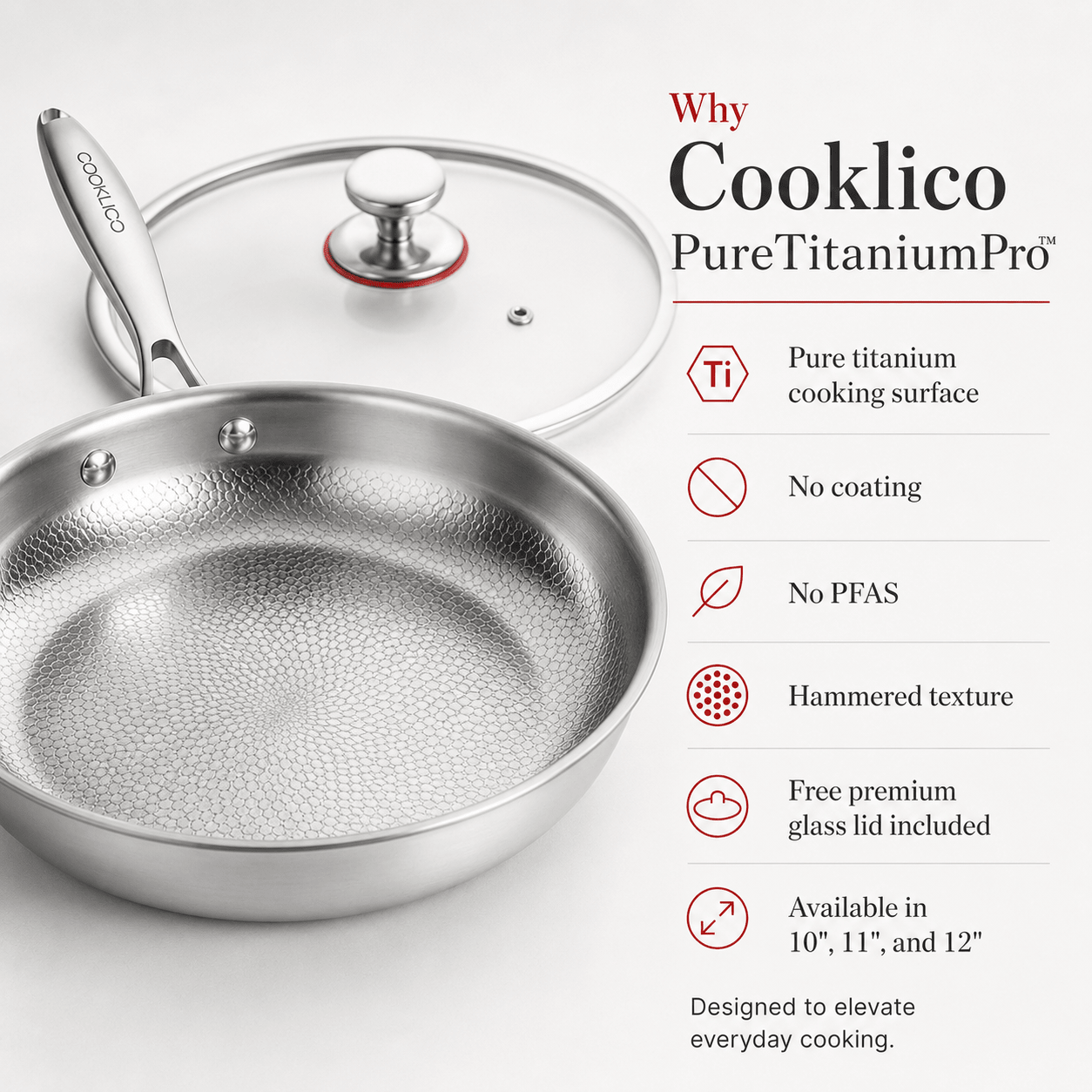 PureTitaniumPro™ Pan with Free Lid - Cooklico