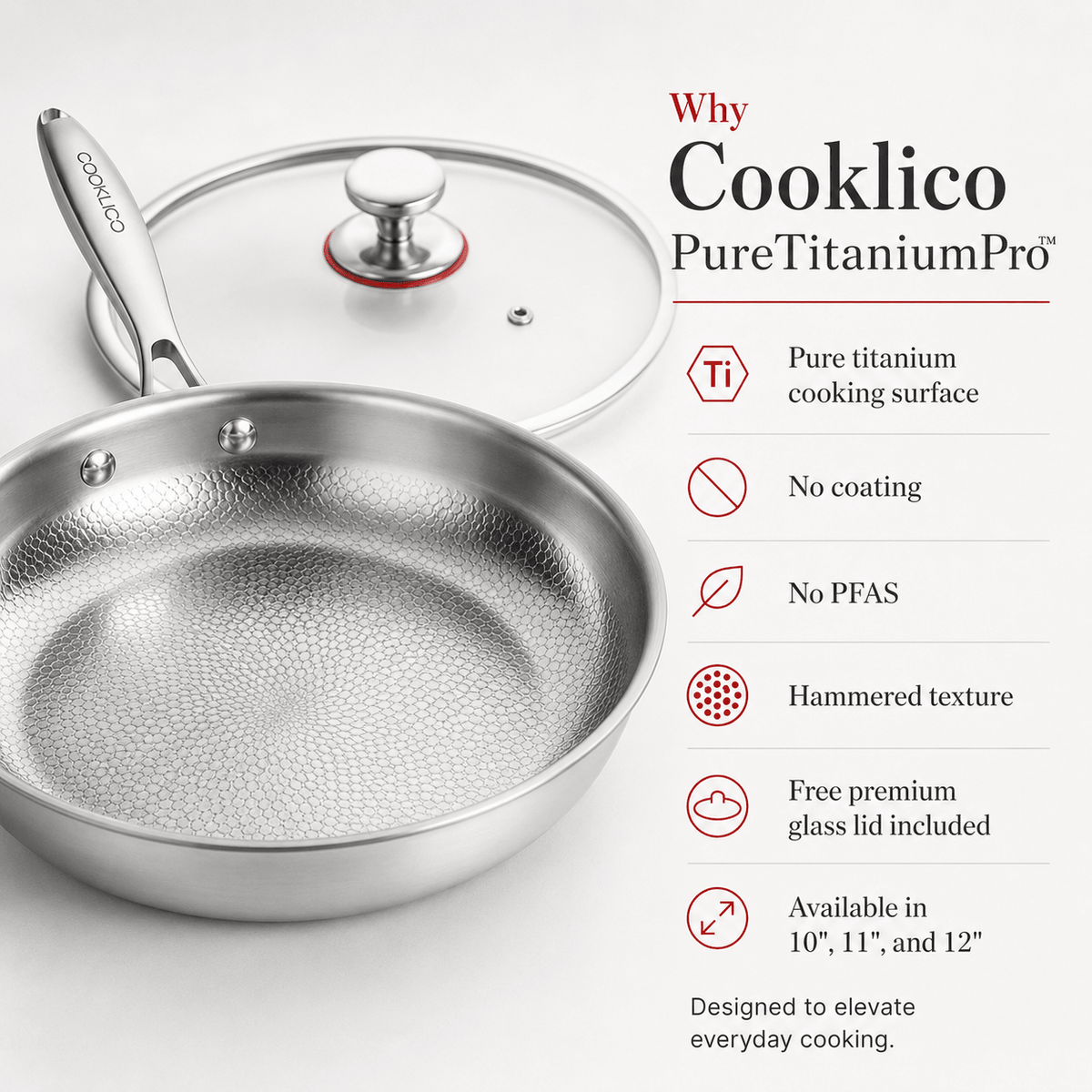 PureTitaniumPro™ Pan with Free Lid - Cooklico