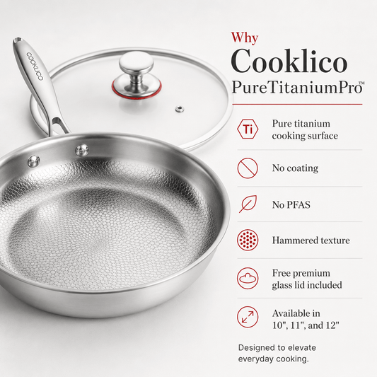 PureTitaniumPro™ Pan with Free Lid - Cooklico