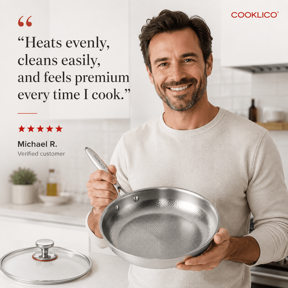 PureTitaniumPro™ Pan with Free Lid - Cooklico