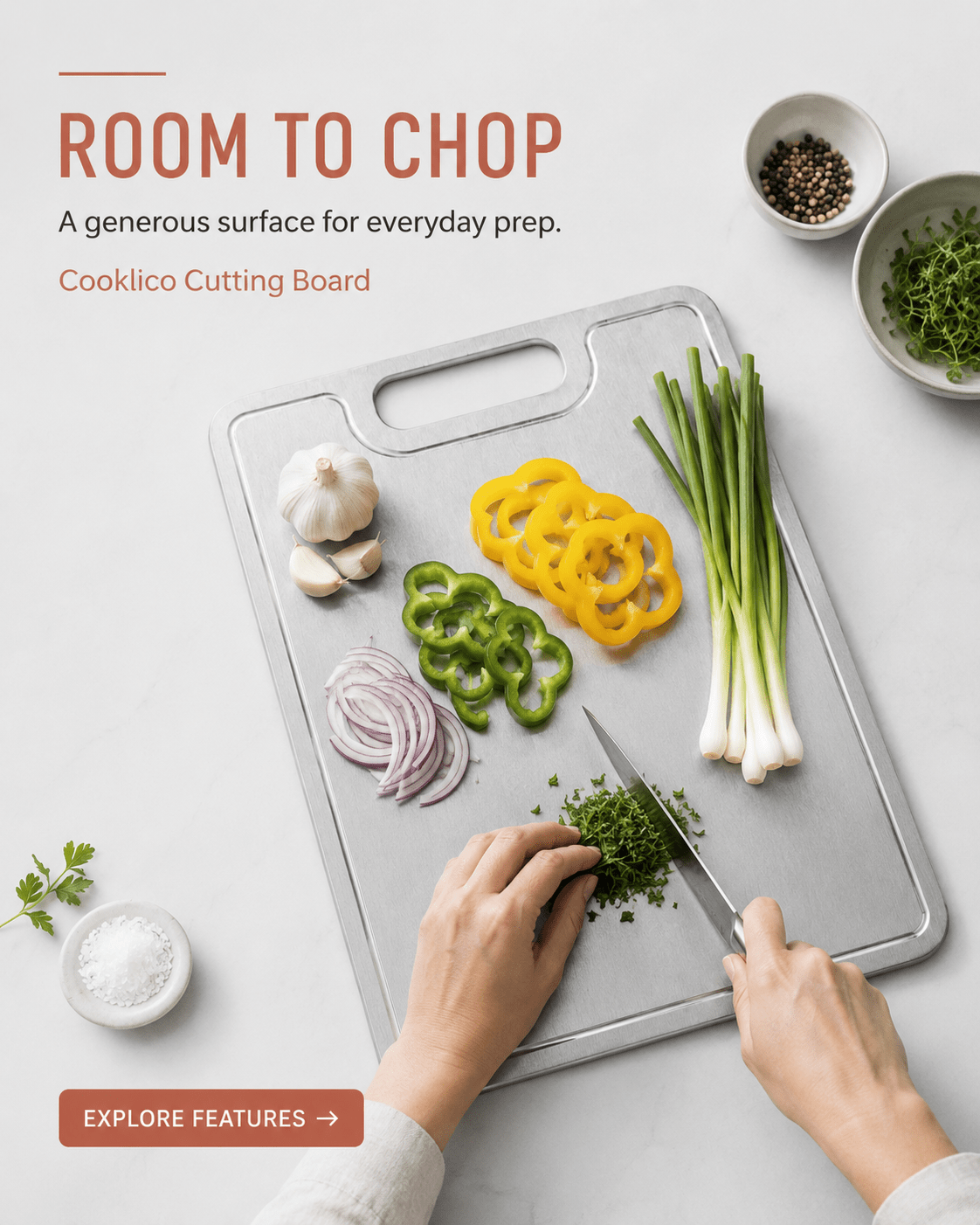 Titanium Cutting Board - Cooklico