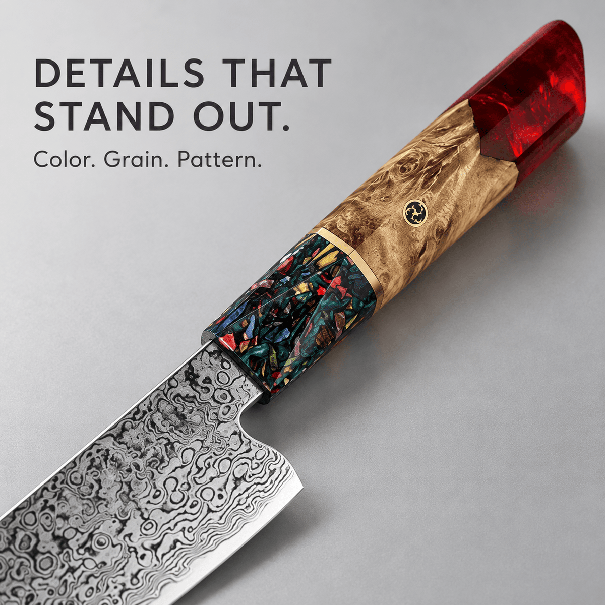 Ember Damascus Chef Knife - Cooklico