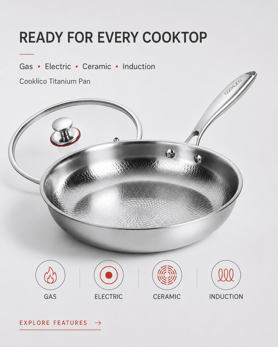 Titanium Pro Pan with Free Lid - Cooklico