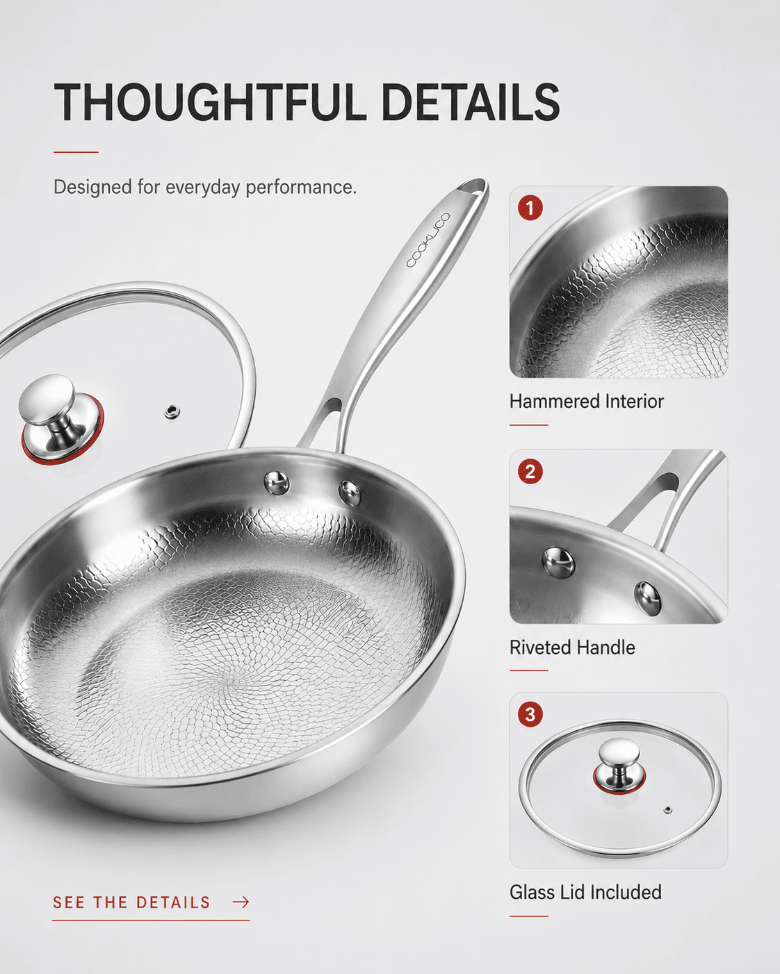 Titanium Pro Pan Duo with Lids | 4-Pcs - Cooklico