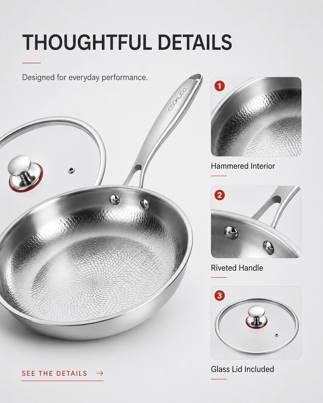 Titanium Pro Pan with Free Lid - Cooklico