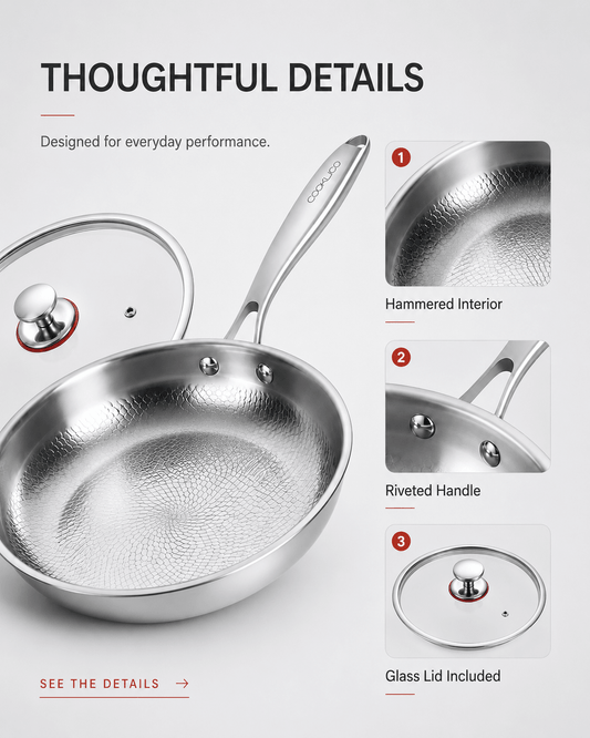 Titanium Pro Pan with Free Lid - Cooklico