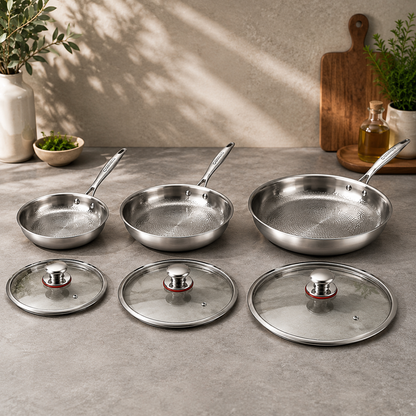 Titanium Pan Hammered Set