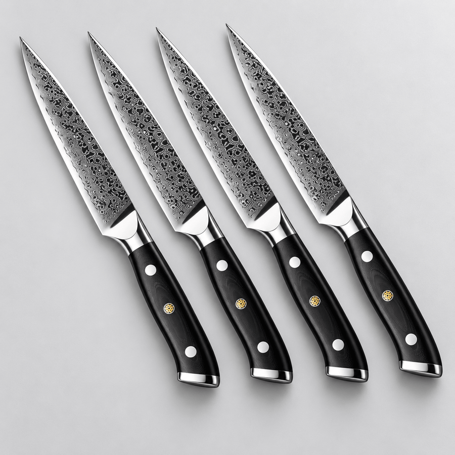 Obsidian Steak Knives