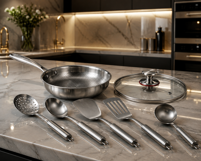 Titanium Pan & Utensils Set