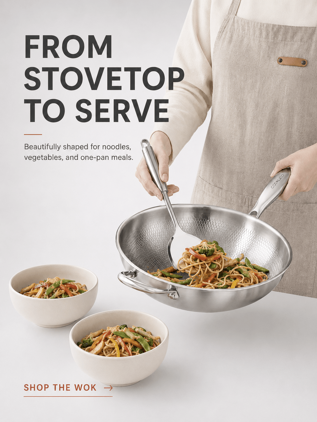 Titanium Wok Pan - Cooklico