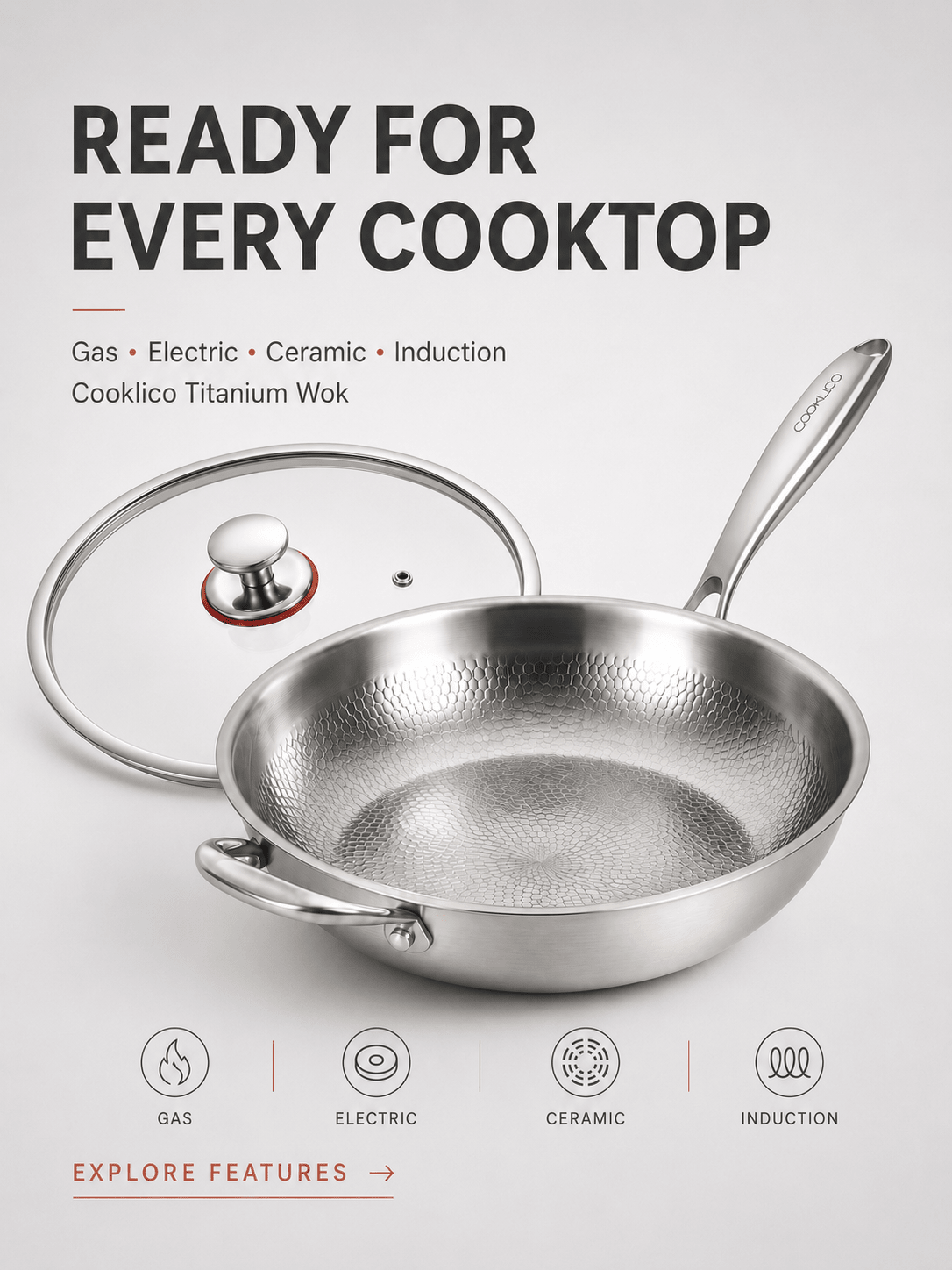 Titanium Wok Pan - Cooklico