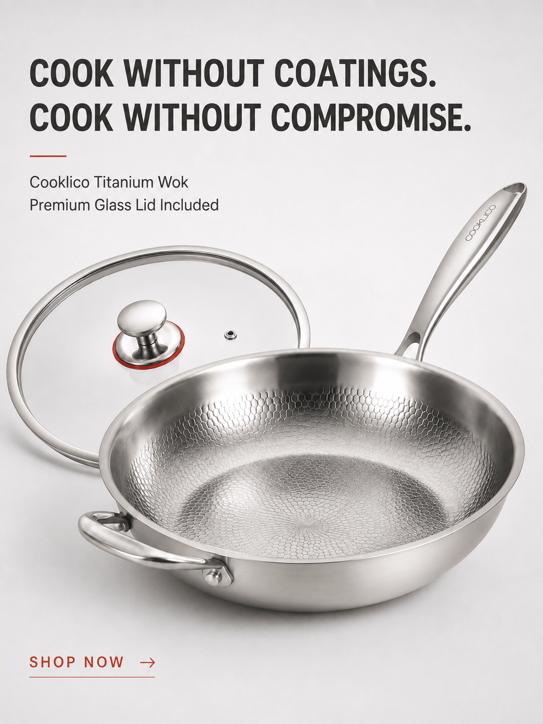 Titanium Wok Pan - Cooklico
