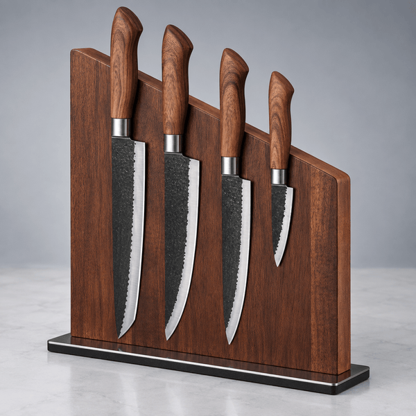 Wooden Magnetic Knife Block - Cooklico